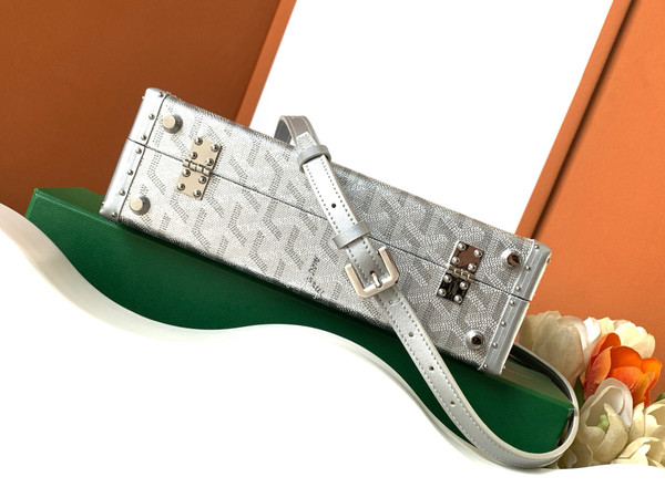 Goyard Grand Hotel Trunk Bag Silver