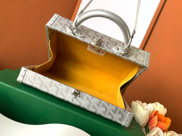 Goyard Grand Hotel Trunk Bag Silver