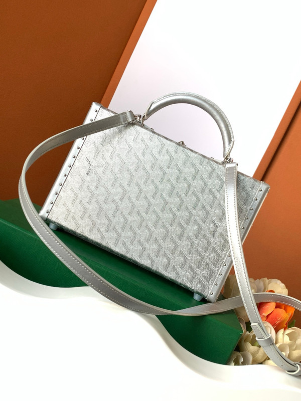 Goyard Grand Hotel Trunk Bag Silver
