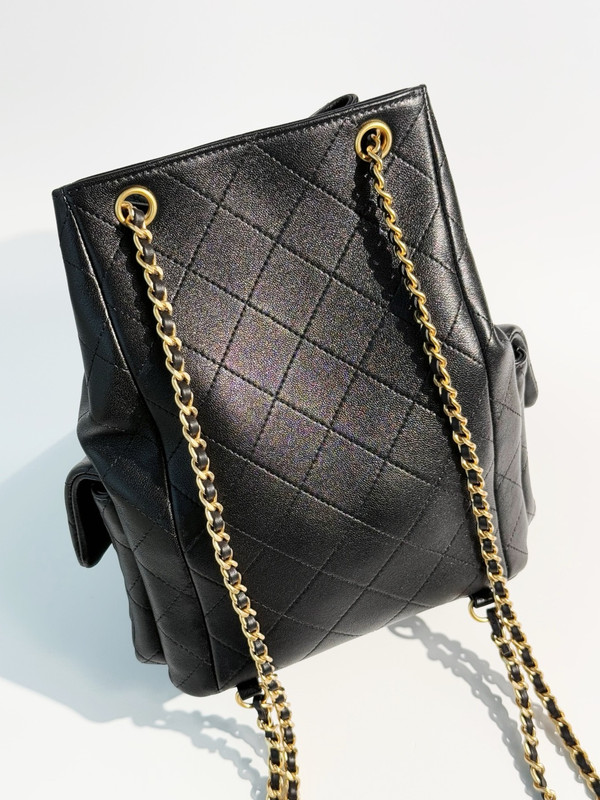 Chanel CRUISE 2024/25 BACKPACK Shiny Lambskin & Gold-Tone Metal