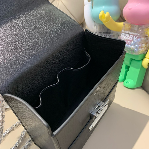 Hermes Cinhetic bag Black With Palladium Hardware