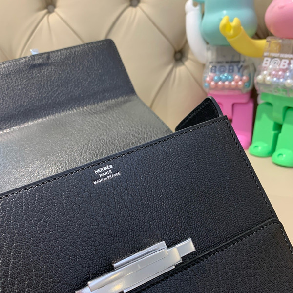 Hermes Cinhetic bag Black With Palladium Hardware