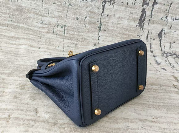 Hermès Navy Blue Birkin 20 Togo Leather Gold Hardware