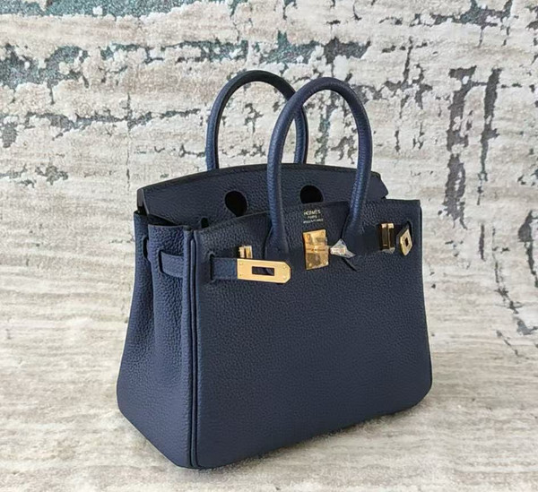 Hermès Navy Blue Birkin 20 Togo Leather Gold Hardware
