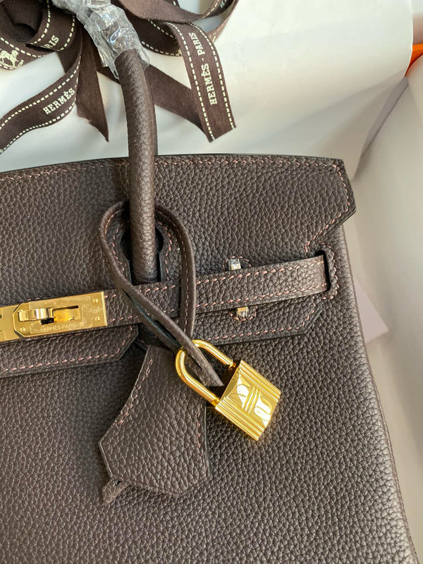 Hermes Cafe Birkin 25 cm Togo Gold Hardware