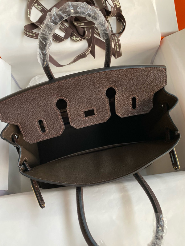 Hermes Cafe Birkin 25 cm Togo Gold Hardware