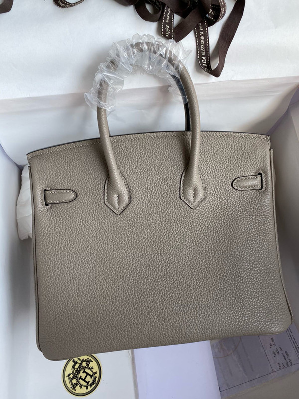 Hermes Gris Asphalt Birkin 25 cm Togo Gold Hardware