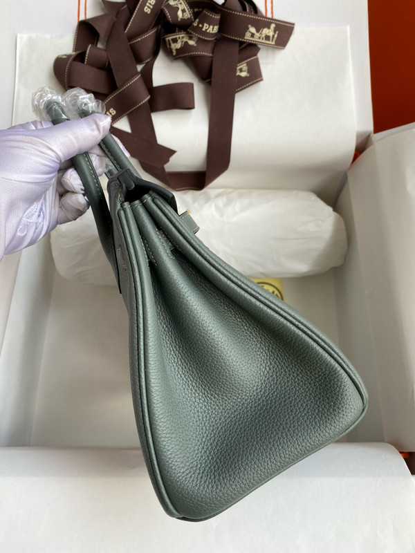 Hermes Vert Amande Birkin 25 cm Togo Gold Hardware