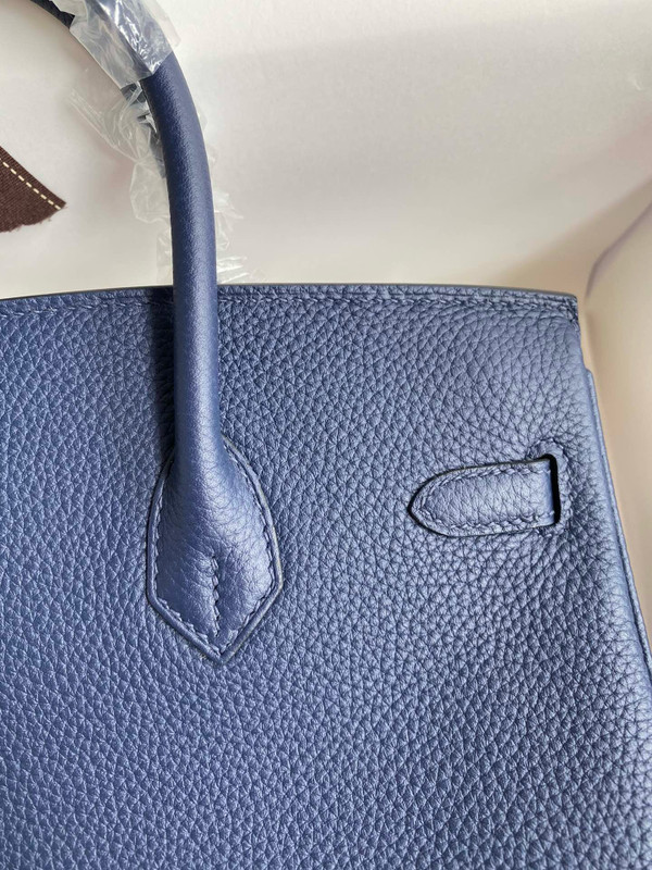 Hermes Deep Blue Birkin 25 cm Togo Gold Hardware