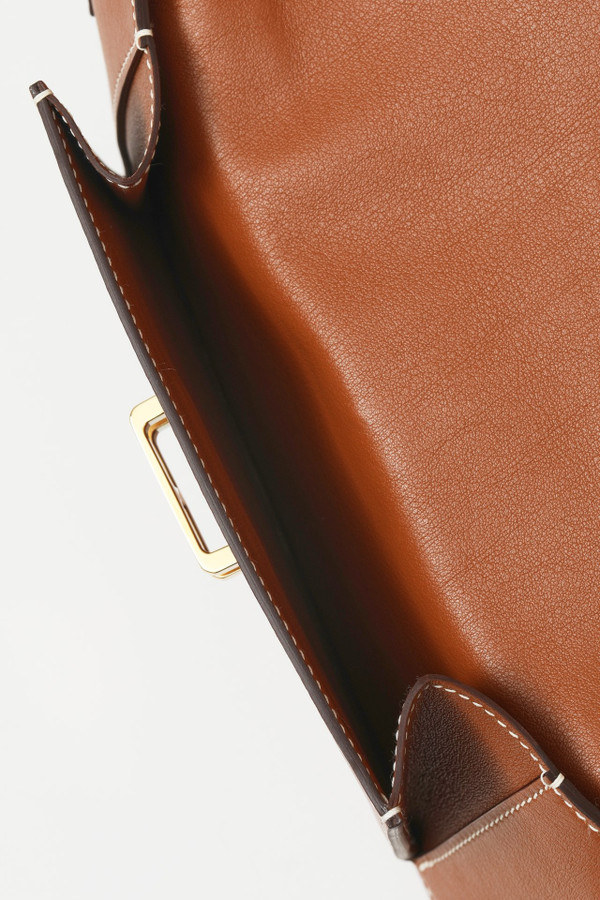 Hermès Elan Pocket Belt 24 Gold Swift Gold Hardware