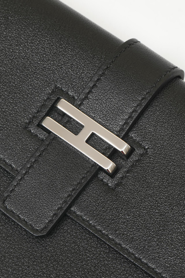Hermès Elan Pocket Belt 24 Black Swift Palladium Hardware