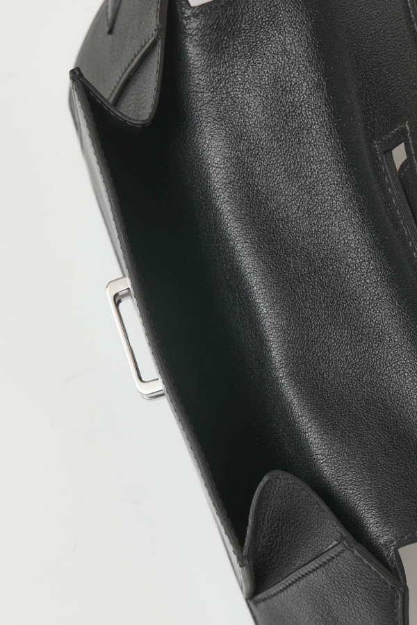 Hermès Elan Pocket Belt 24 Black Swift Palladium Hardware