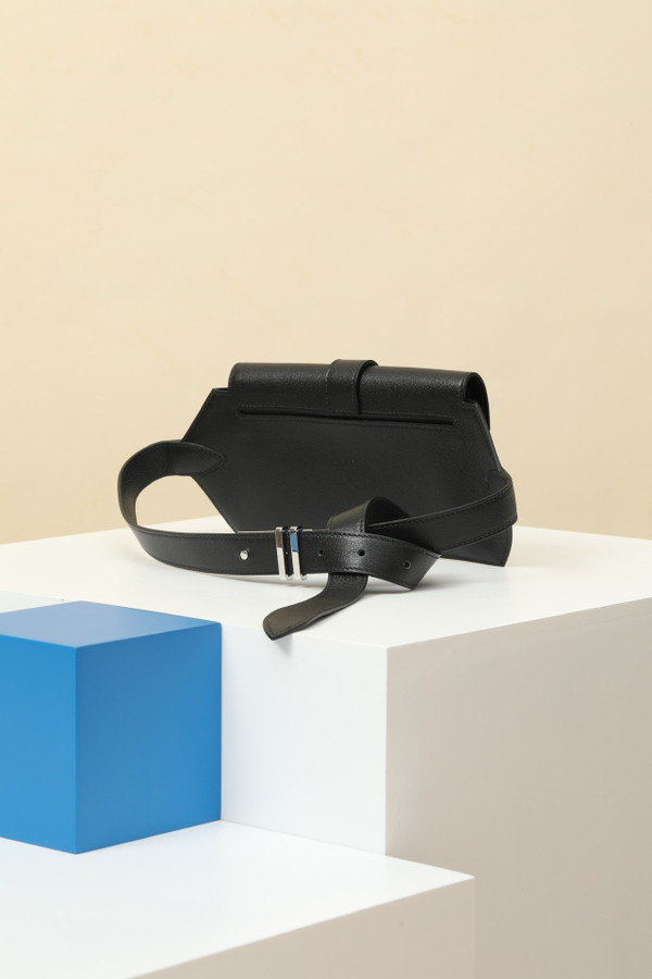 Hermès Elan Pocket Belt 24 Black Swift Palladium Hardware
