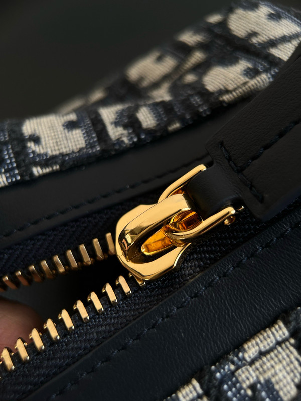 Christian Dior Medium D-Journey Bag Blue Dior Oblique Jacquard