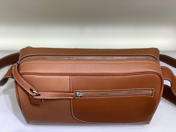 Hermès  Evercolor Nouveau On Body Bag Gold