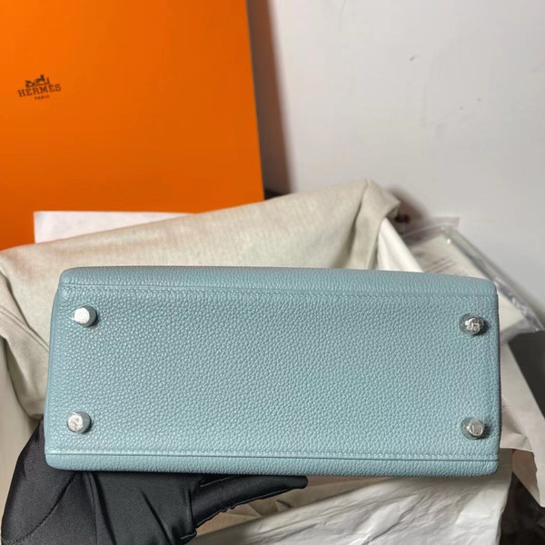 Hermès  Ciel Kelly 25  Togo Palladium Hardware