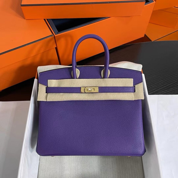 Hermes Special Order IRIS/ROSE SAKURA Birkin 25 cm Togo Gold Hardware