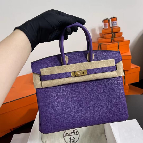 Hermes Special Order IRIS/ROSE SAKURA Birkin 25 cm Togo Gold Hardware