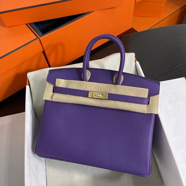 Hermes Special Order IRIS/ROSE SAKURA Birkin 25 cm Togo Gold Hardware