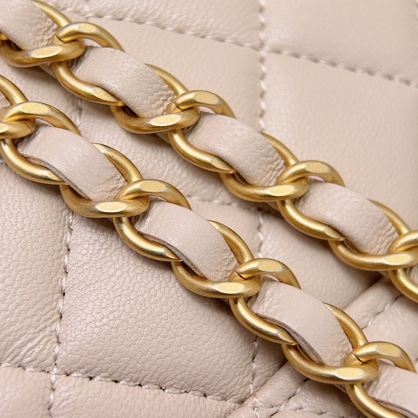 Chanel SMALL FLAP BAG WITH TOP HANDLE BEIGE