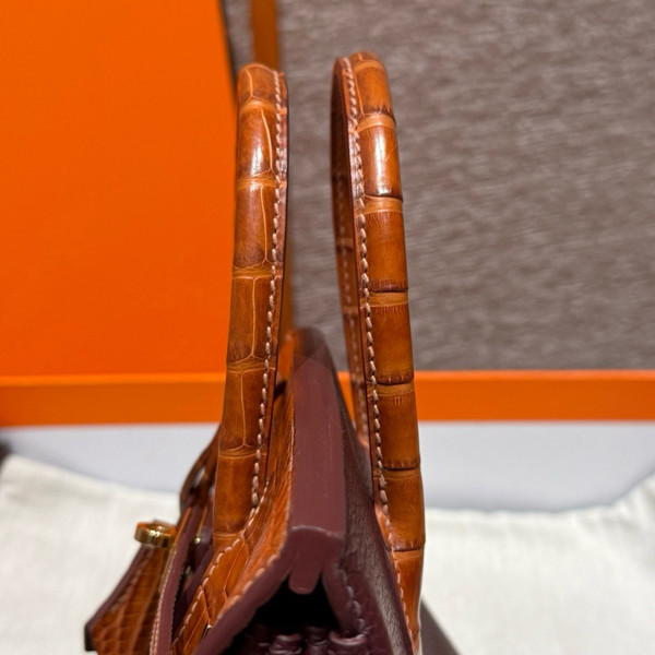 Hermes Birkin Touch Gold Alligator Rough Togo  leather with Gold Hardware