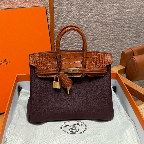 Hermes Birkin Touch Gold Alligator Rough Togo  leather with Gold Hardware
