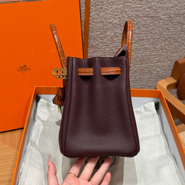Hermes Birkin Touch Gold Alligator Rough Togo  leather with Gold Hardware