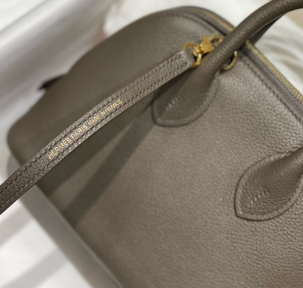 Hermes Bolide 1923 mini bag Evercolor Etain