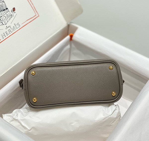 Hermes Bolide 1923 mini bag Evercolor Etain