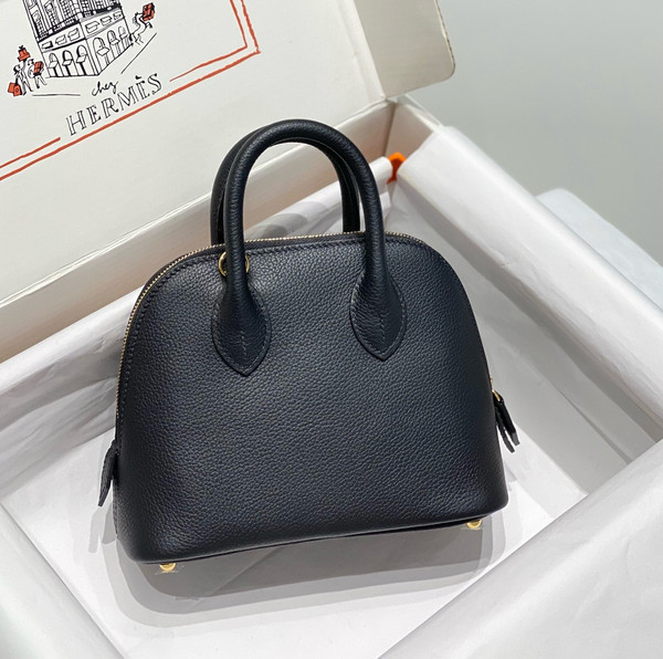 Hermes Bolide 1923 mini bag Evercolor Black
