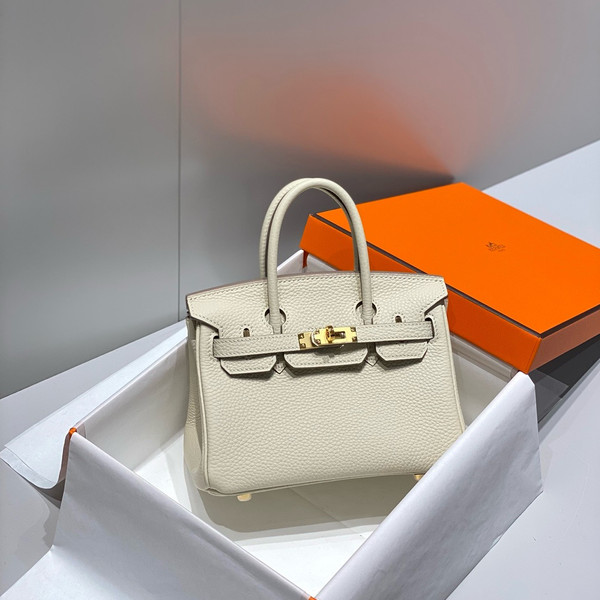 Hermès Birkin 20  Craie Togo Leather Gold Hardware