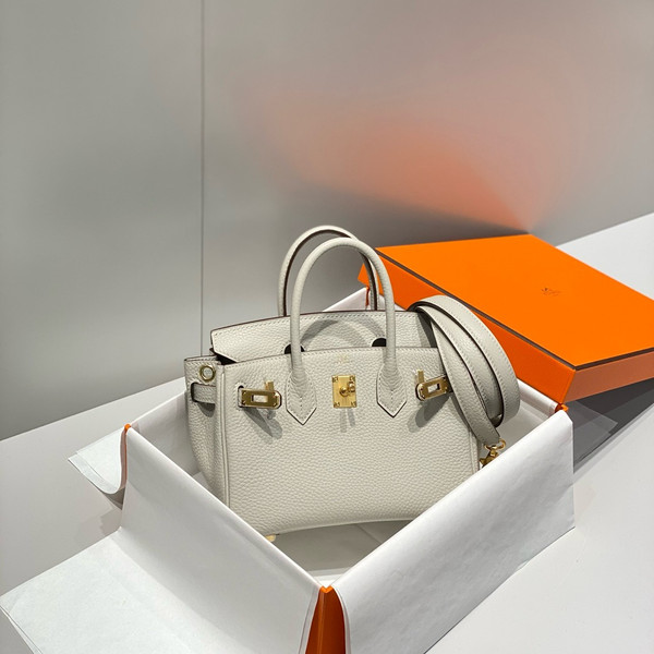 Hermès Birkin 20 Pearly Grey Togo Leather Gold Hardware