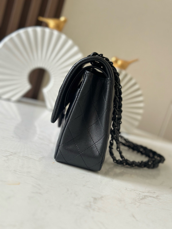 Chanel Multicolor Iridescent Quilted Calfskin Medium Classic Double Flap bag Black Hardware