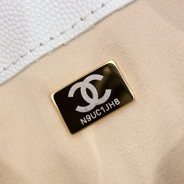 CHANEL SPRING-SUMMER 2025   CHANEL 25  WHITE MEDIUM HANDBAG