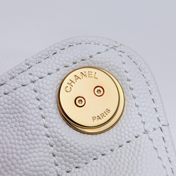 CHANEL SPRING-SUMMER 2025   CHANEL 25  WHITE MEDIUM HANDBAG