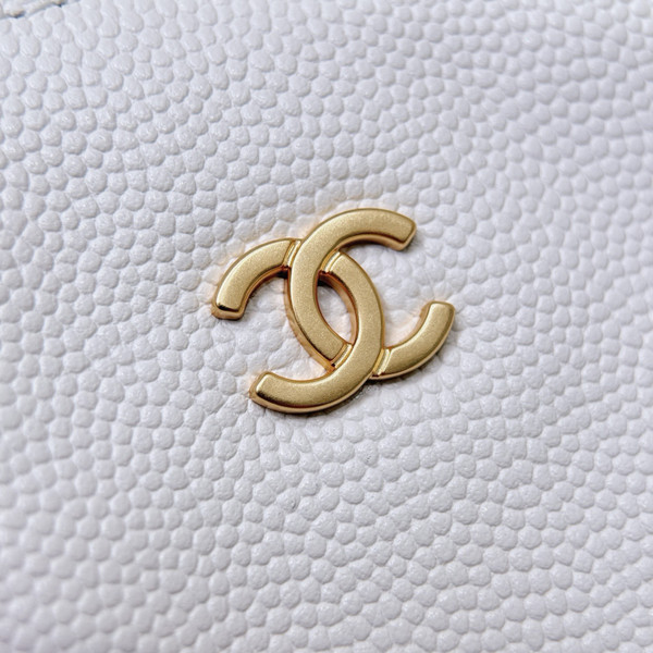 CHANEL SPRING-SUMMER 2025   CHANEL 25  WHITE MEDIUM HANDBAG