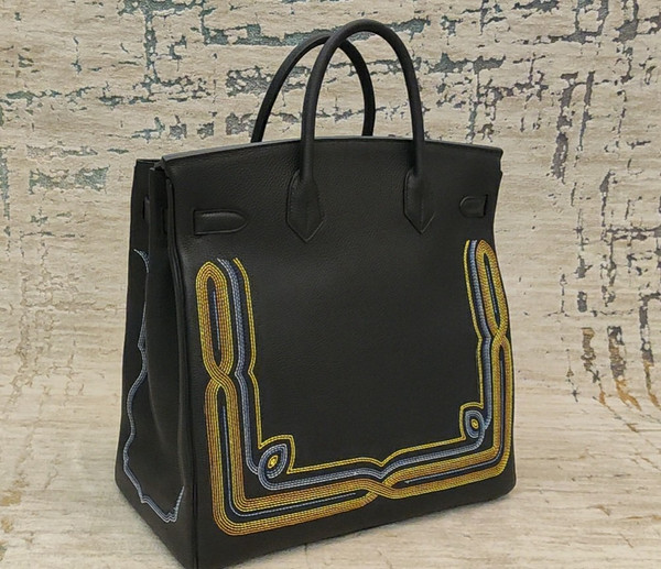 Hermès Black Togo Limited Edition Western Birkin 40 Haut A Courroies Palladium Hardware