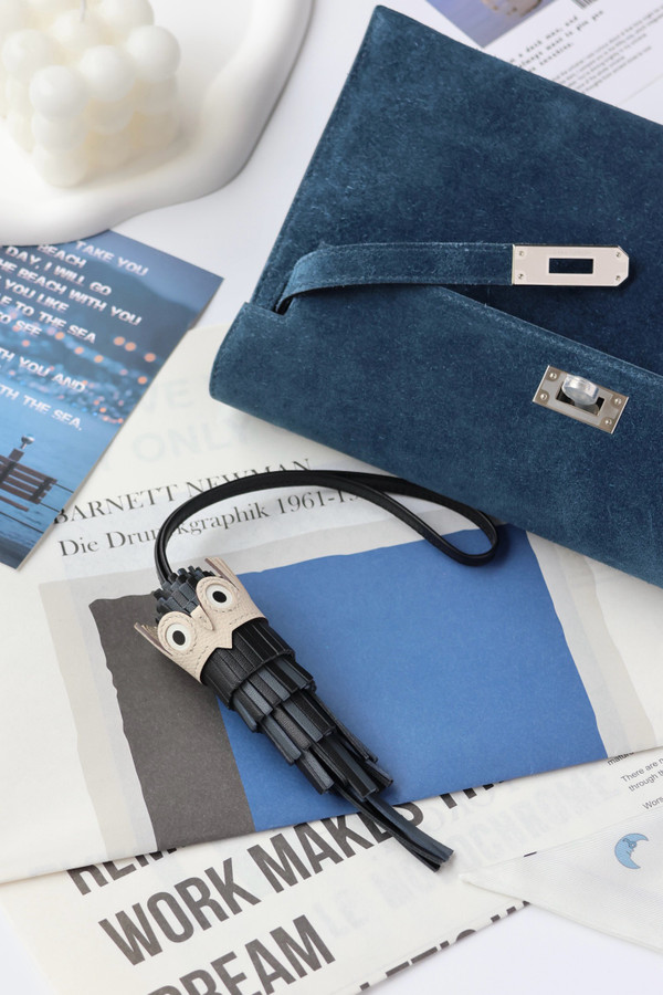 Hermès Kelly Elan Blue Doblis Palladium Hardware