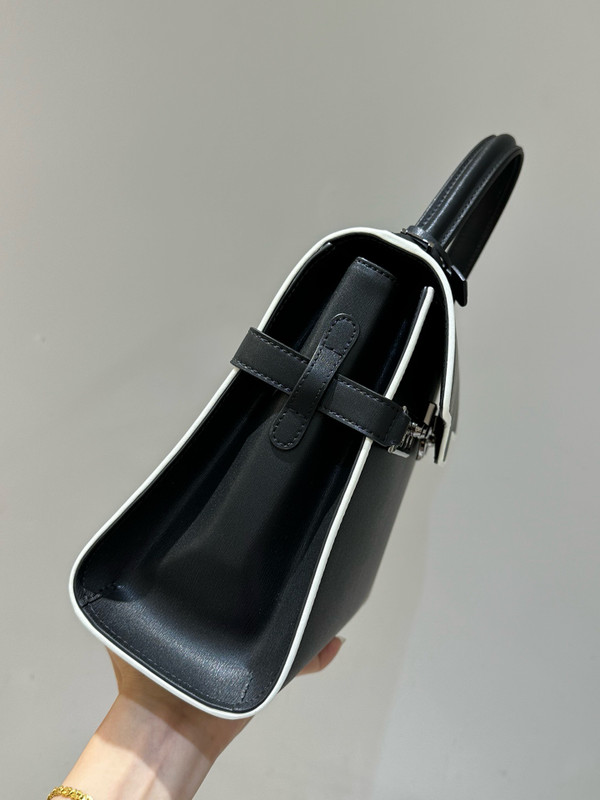 Delvaux Tempête MM Illusion Black & Ivory Box Calf