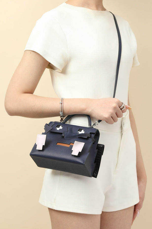 Hermes Kellydole Picto Black Alligator/Swift Leather（Kelly Idole Doll Bag 2022 ）