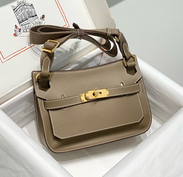 Hermès Jypsiere Mini Etoupe Swift Gold Hardware