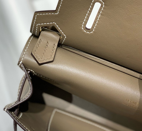 Hermès Jypsiere Mini Etoupe Swift Gold Hardware