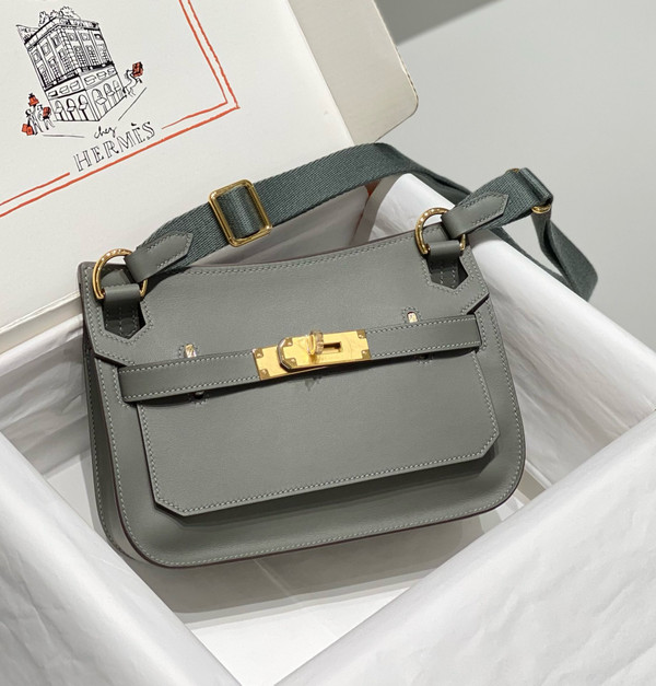 Hermès Jypsiere Mini Gris Meyer Swift Gold Hardware