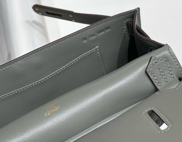 Hermès Jypsiere Mini Gris Meyer Swift Gold Hardware