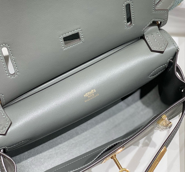 Hermès Jypsiere Mini Gris Meyer Swift Gold Hardware