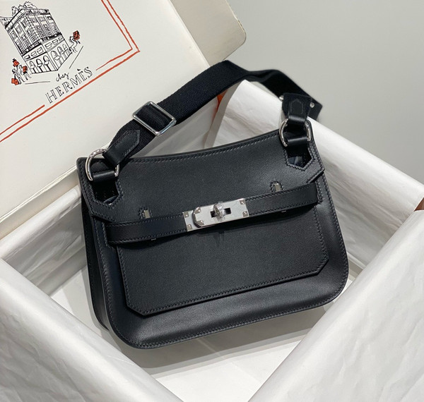 Hermès Jypsiere Mini Black Swift Paladium Hardware