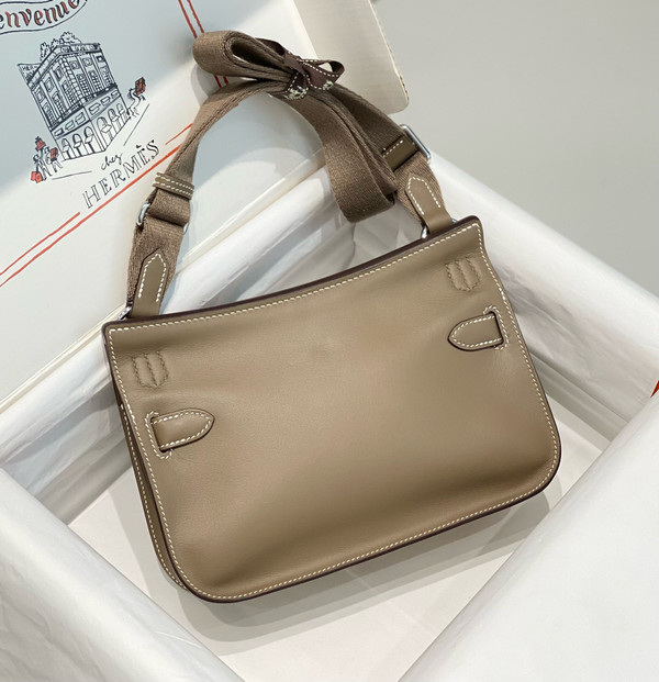 Hermès Jypsiere Mini Etoupe Swift Paladium Hardware