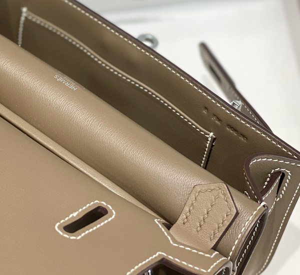 Hermès Jypsiere Mini Etoupe Swift Paladium Hardware