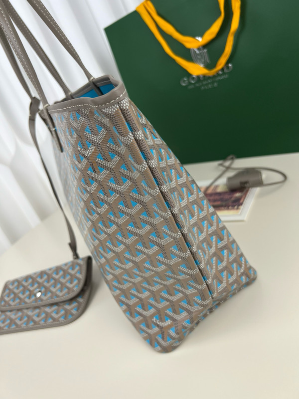 GOYARD 170 years Limited Edition  Goyardine Saint Louis Claire Voie PM Grege  Blue