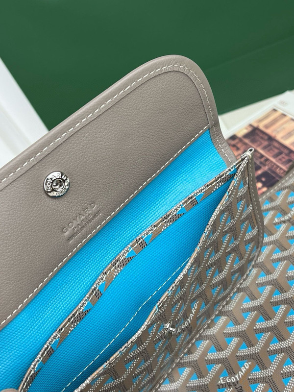 GOYARD 170 years Limited Edition  Goyardine Saint Louis Claire Voie PM Grege  Blue
